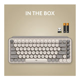 Logitech Pop Keys Wireless Mechanical Keyboard with Emoji Keys (Mist)