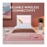 Logitech MK470 Slim Wireless Keyboard and Mouse Combo with Modern Compact Layout (Rose)