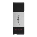 Kingston DataTraveler80 USB 3.2 Gen 1 Type-C Flash Drive, Up to 200MB/s Read (64GB, Metal)