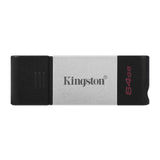 Kingston DataTraveler80 USB 3.2 Gen 1 Type-C Flash Drive, Up to 200MB/s Read (64GB, Metal)