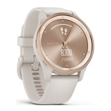 Garmin Vívomove Trend Hybrid Smartwatch with Silicon Band (Peach Gold Stainless Steel Bezel)