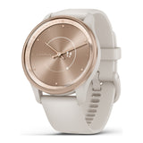 Garmin Vívomove Trend Hybrid Smartwatch with Silicon Band (Peach Gold Stainless Steel Bezel)