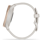 Garmin Vívomove Trend Hybrid Smartwatch with Silicon Band (Peach Gold Stainless Steel Bezel)