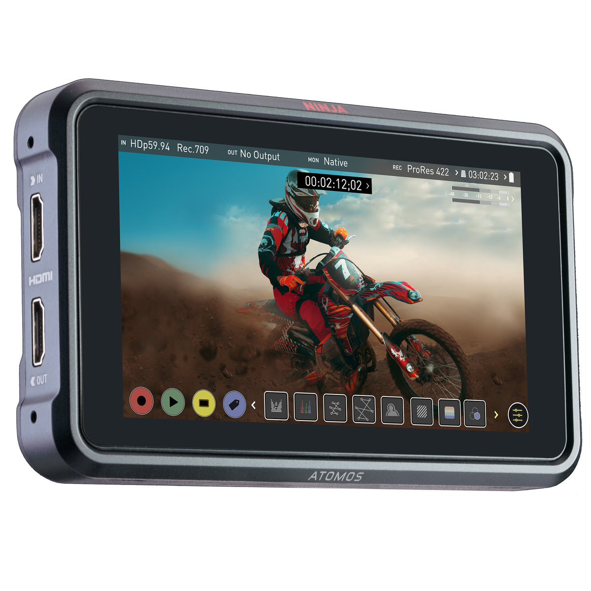 Atomos Ninja V 5-Inch HDR Daylight Viewable Portable Monitor/Recorder with Sunhood and Accessory Kit