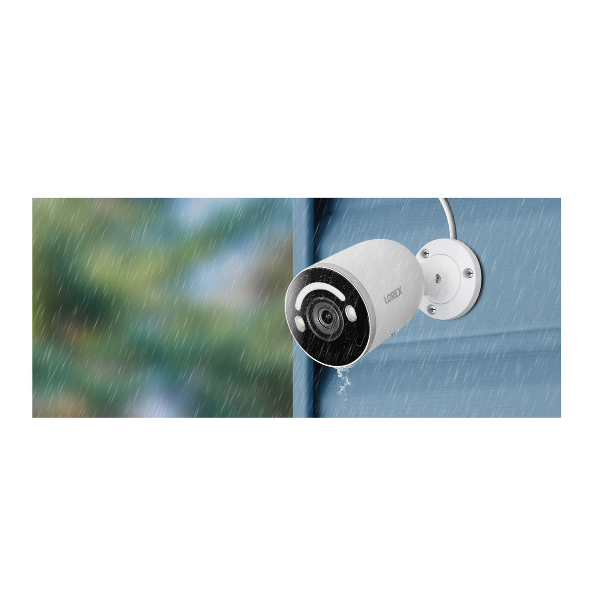 Lorex 4K Smart Security Lighting Deterrence Bullet AI PoE IP Wired Camera with Color Night Vision