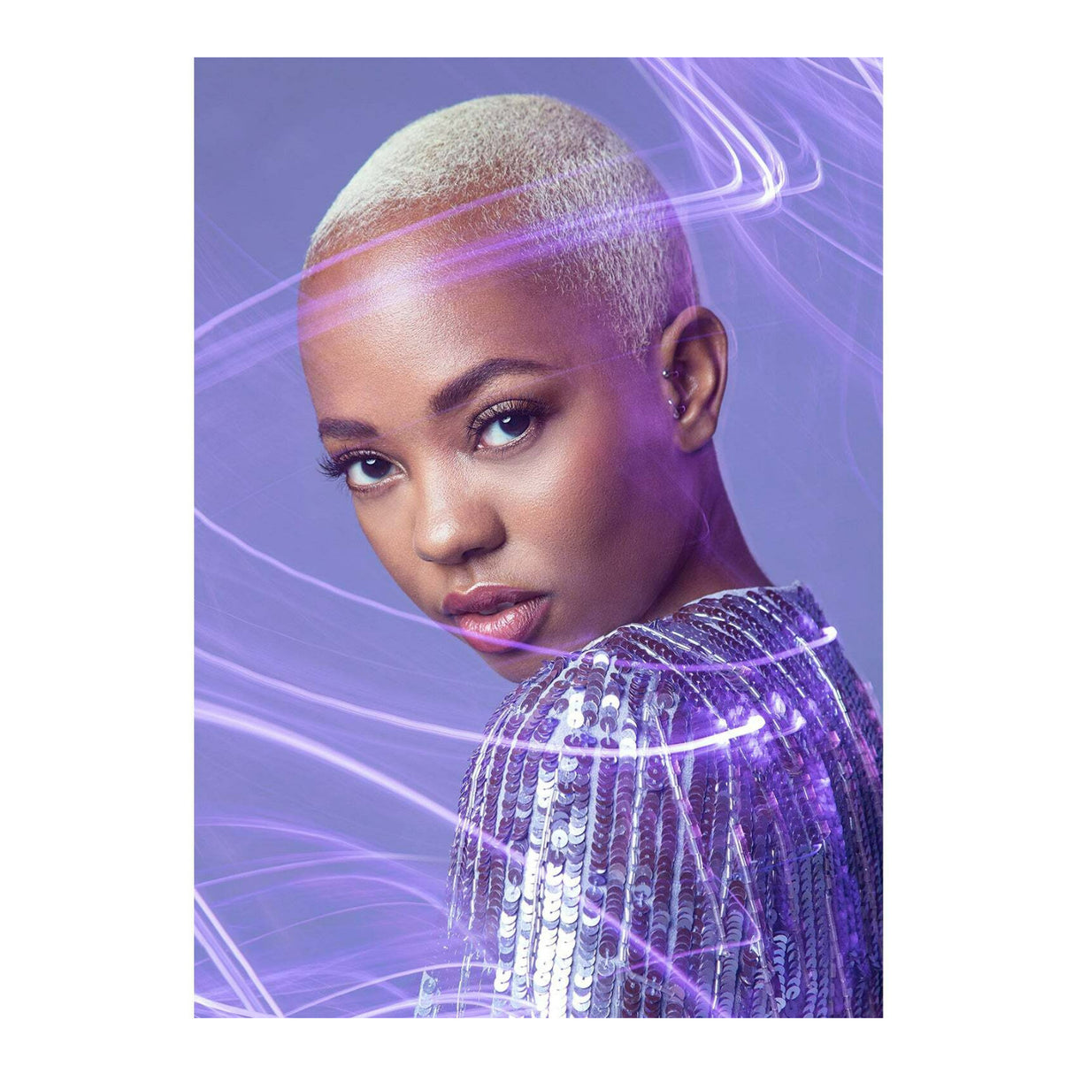 Westcott X-Drop Wrinkle-Resistant Backdrop For Video Conferencing (Periwinkle Purple, 5 x 7 Feet)