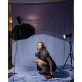 Westcott Wrinkle-Resistant, Machine-Washable Backdrop (Periwinkle Purple, 9 x 10 Feet)