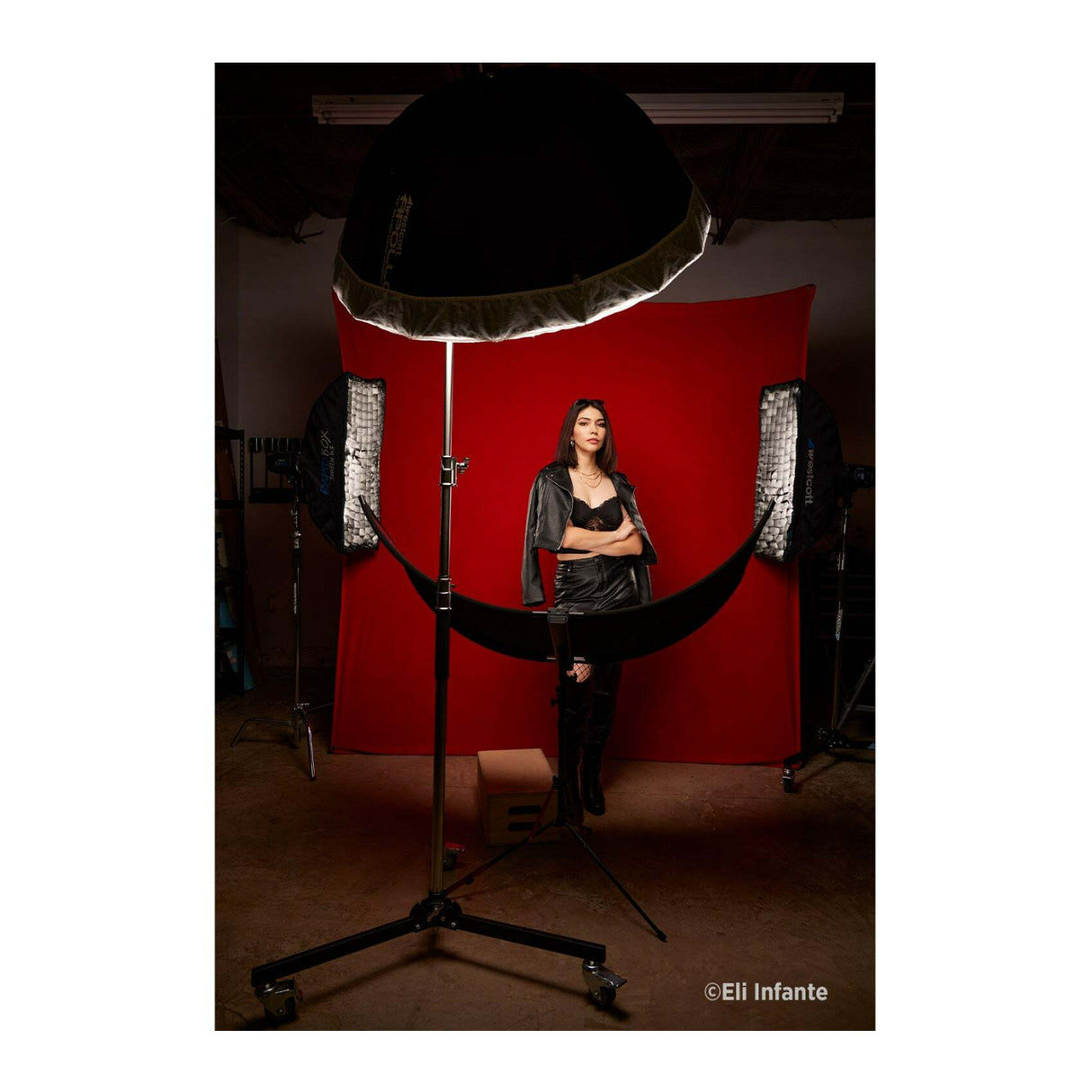 Westcott X-Drop Pro Wrinkle-Resistant Backdrop (Scarlet Red, 8 x 8 Feet)