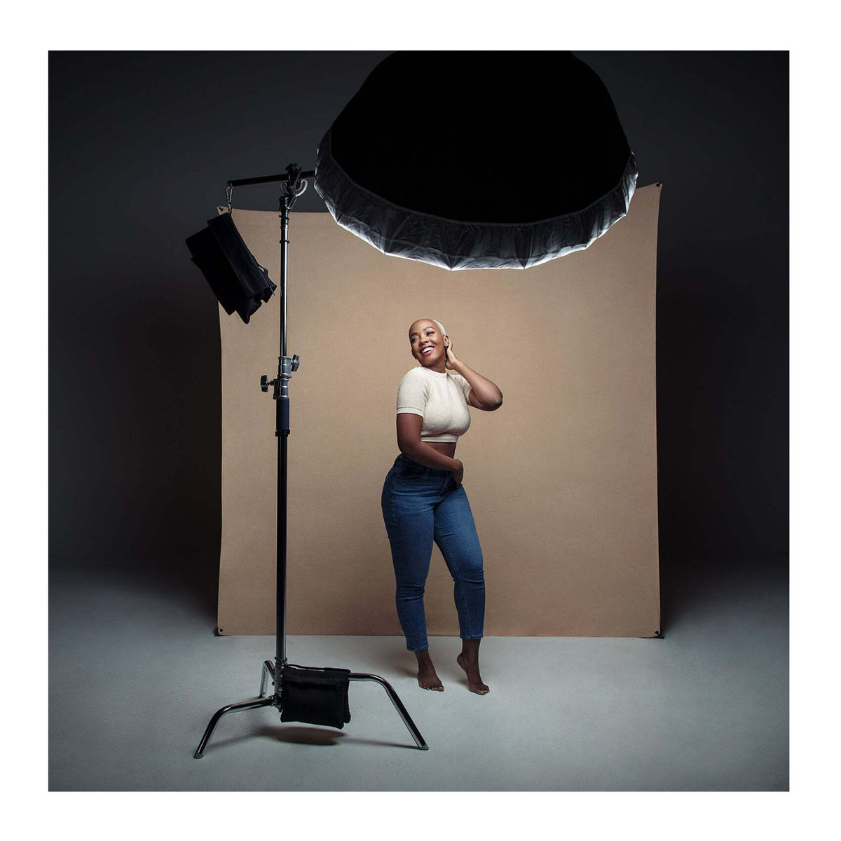 Westcott X-Drop Pro Wrinkle-Resistant Backdrop (Brown Sugar, 8 x 8 Feet)