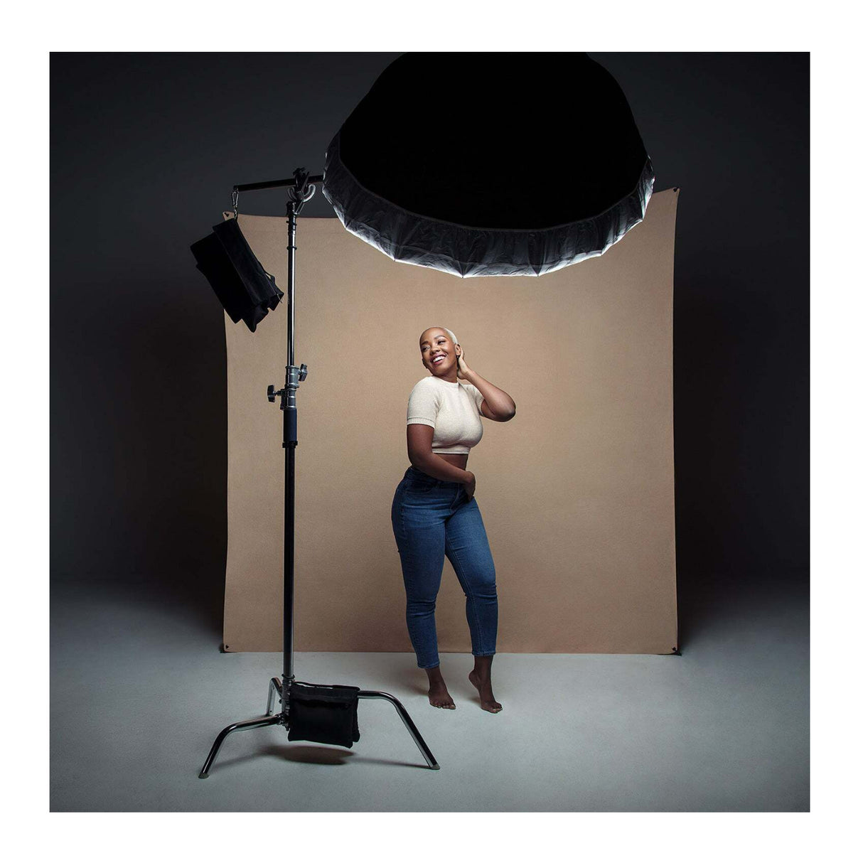 Westcott X-Drop Pro Wrinkle-Resistant Backdrop (Brown Sugar, 8 x 8 Feet)