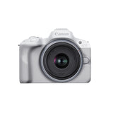Canon EOS R50 Mirrorless Camera with 18-45mm Lens (White)