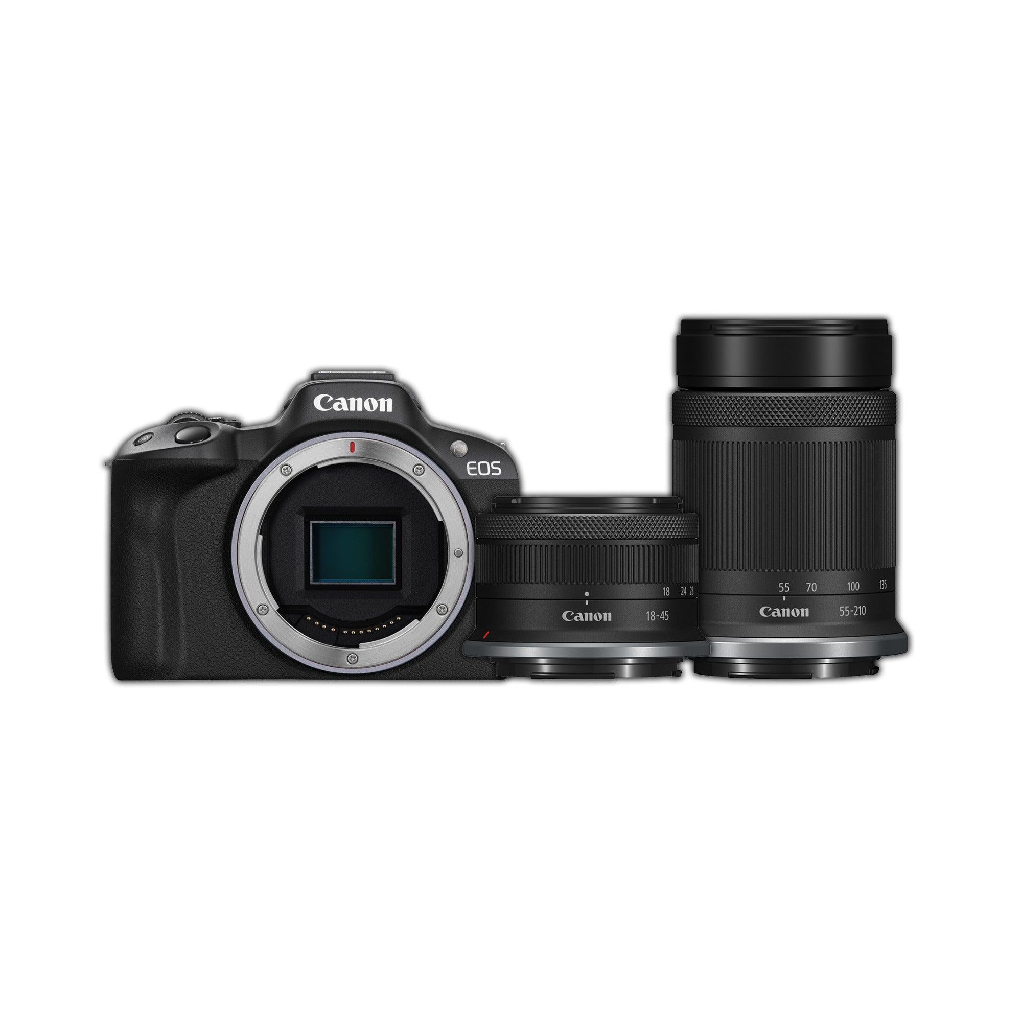 Canon EOS R50 Mirrorless Camera with 18-45mm and 55-210mm Lenses