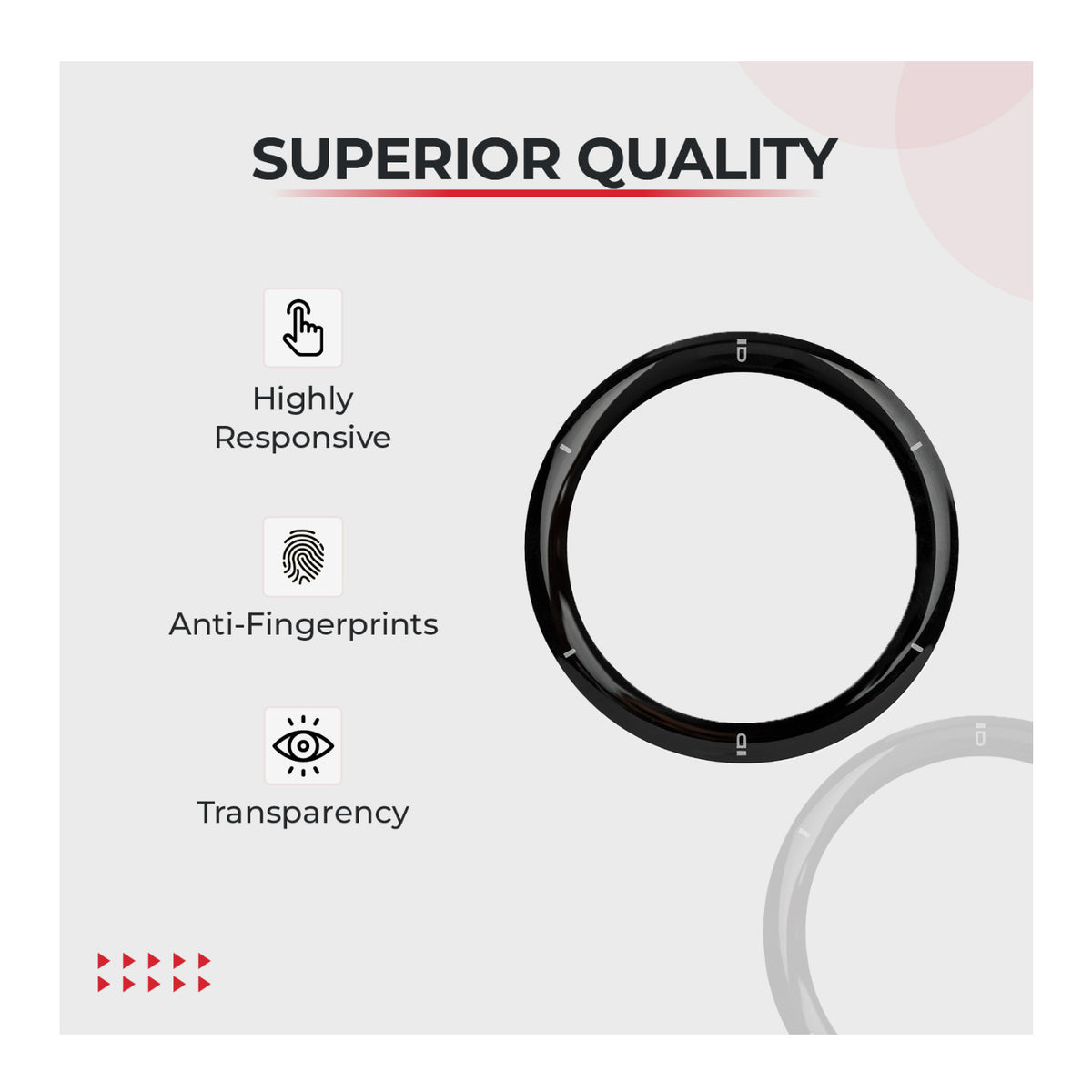 Focus 9H Tempered Glass Screen Protector Film for Garmin Venu 2 Plus (3-Pack)