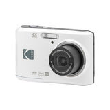 Kodak PIXPRO FZ45 Digital Camera (White) with 32GB SD Card and 4 AA Batteries