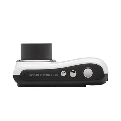 Kodak PIXPRO FZ45 Digital Camera (White) with 32GB SD Card and 4 AA Batteries