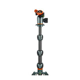 3-Legged Thing Albert 2.0 Carbon Fiber Tripod Kit with AirHed Pro and Three Detachable Legs (Gray)