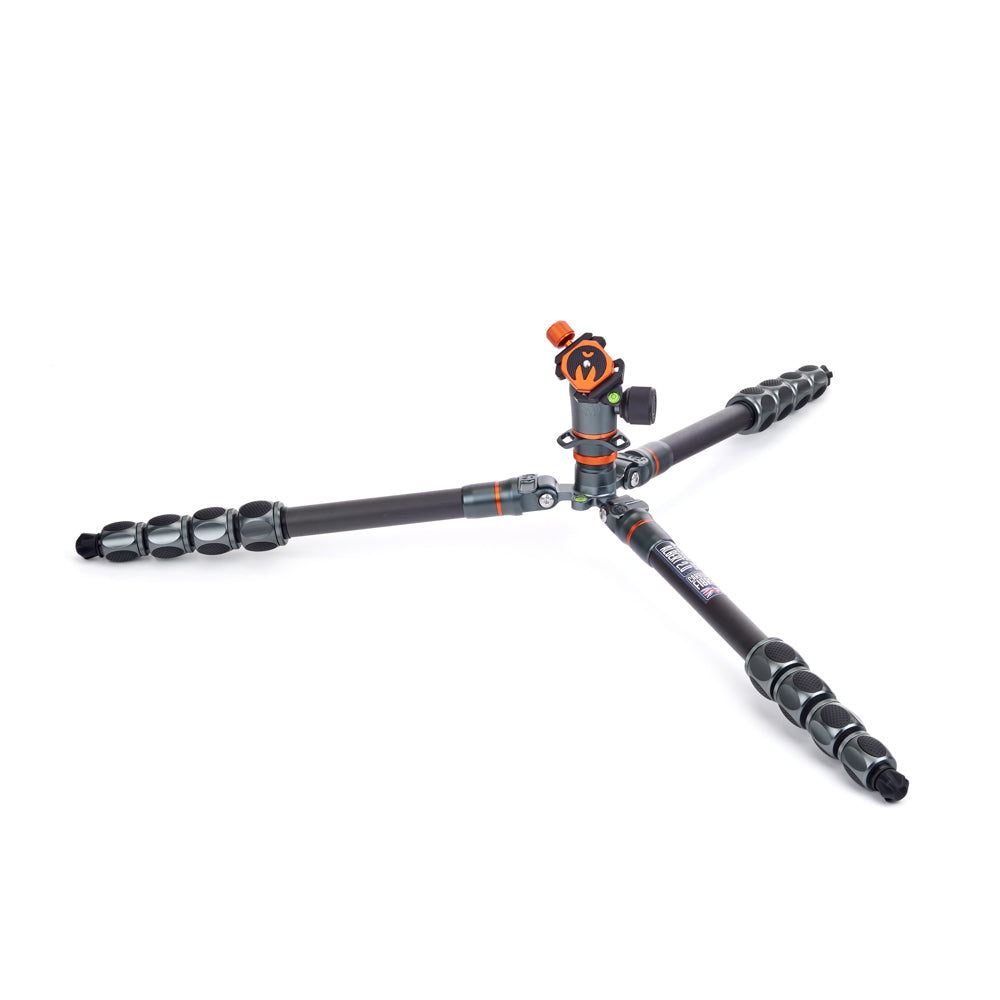 3-Legged Thing Albert 2.0 Carbon Fiber Tripod Kit with AirHed Pro and Three Detachable Legs (Gray)
