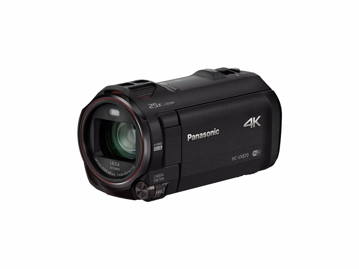 Panasonic Hc-VX870 4K Ultra HD Camcorder With 64GB SD Memory Card and Travel Tripod Bundle