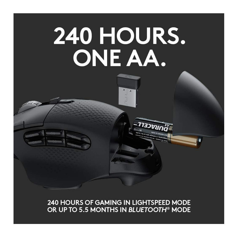 Logitech G604 Gaming Mouse with 15 Programmable Controls and 240 Hours Battery Life (Black)