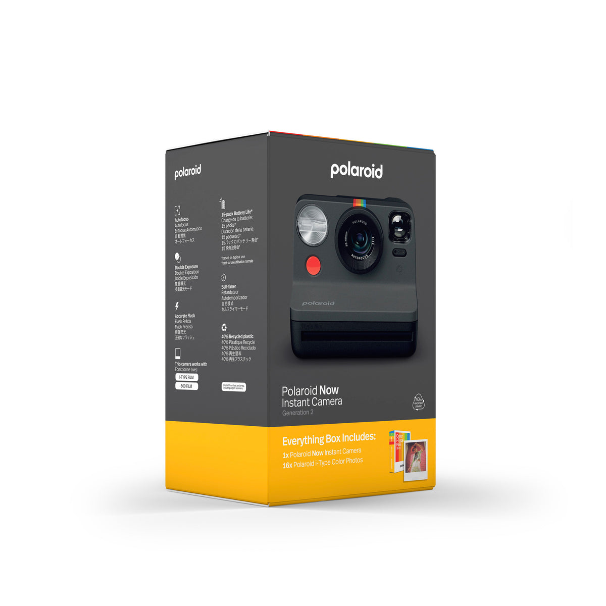 Polaroid NOW Instant Camera Everything Box Generation 2 (Black)