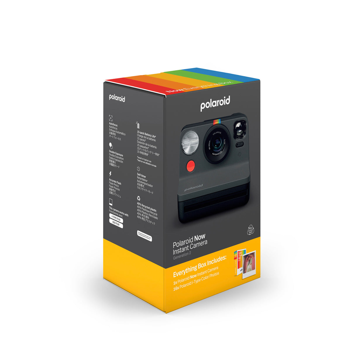 Polaroid NOW Instant Camera Everything Box Generation 2 (Black)