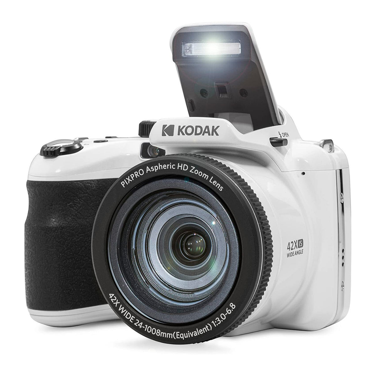 Kodak PIXPRO AZ425 Astro Zoom 20MP Camera with 42x Zoom (White) with 32GB SD