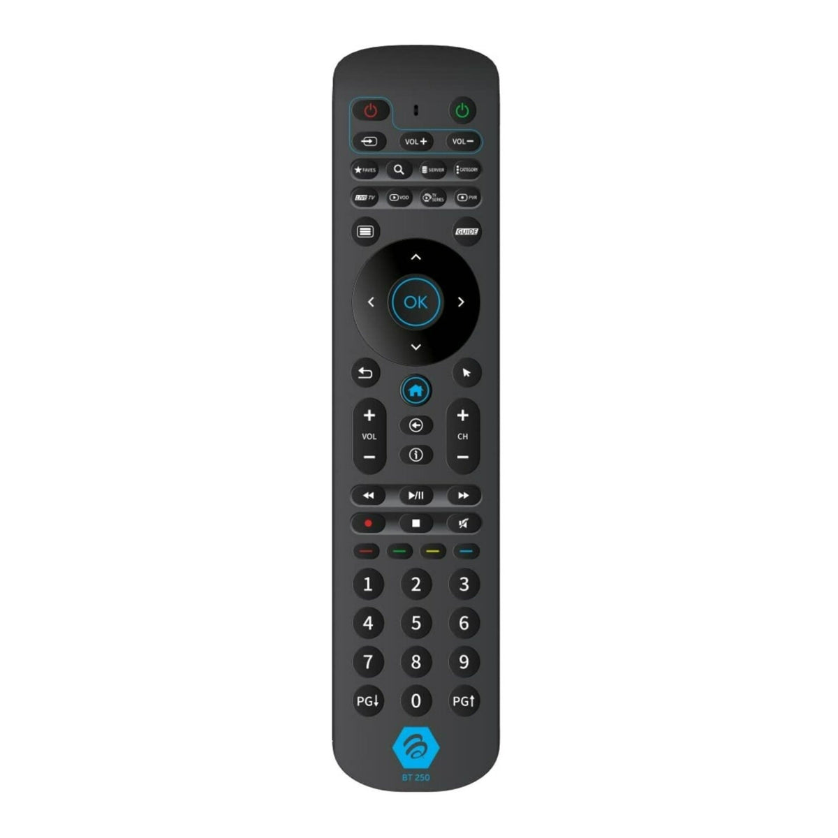 BuzzTV BT-250 Longer Life, Greater Range, Stylish and Ergonomic Remote Control