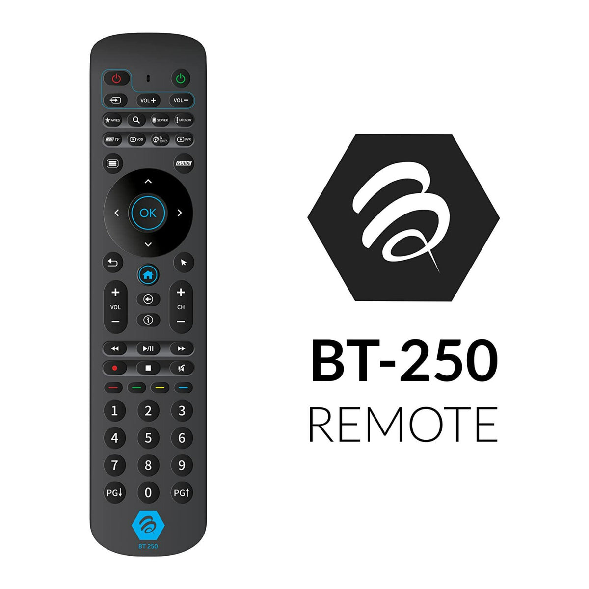BuzzTV BT-250 Longer Life, Greater Range, Stylish and Ergonomic Remote Control