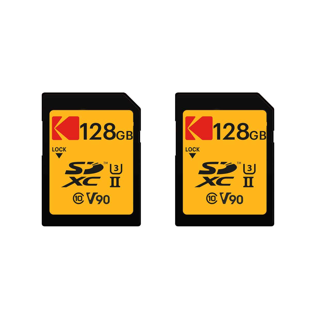 Kodak 128GB UHS-II U3 V90 Ultra Pro SDXC Memory Card  (2-pack)