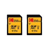 Kodak 256GB UHS-II U3 V90 Ultra Pro SDXC Memory Card (2-pack)