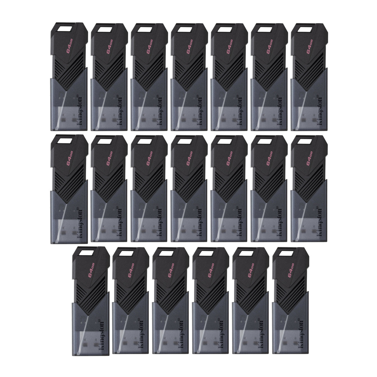 Kingston 64GB DataTraveler Exodia Onyx USB 3.2 Flash Drive (Matte Black) (20-Pack)