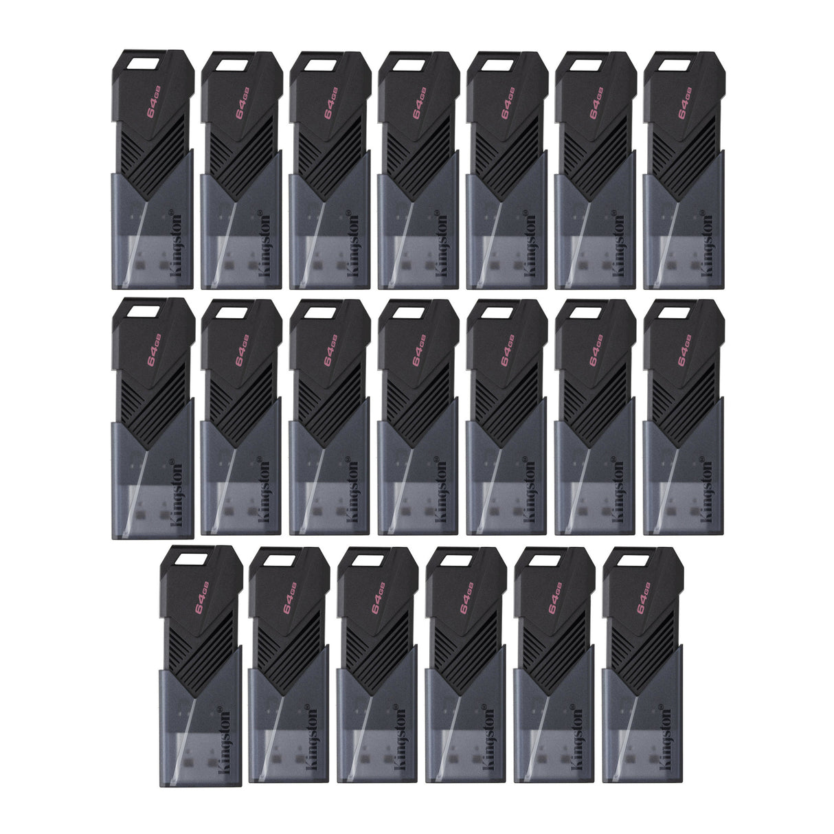 Kingston 64GB DataTraveler Exodia Onyx USB 3.2 Flash Drive (Matte Black) (20-Pack)