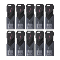Kingston DataTraveler Exodia Onyx 256GB USB  Flash Drive with Moving Cap (Matte Black) (10-Pack)