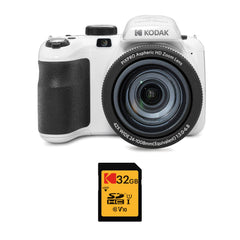 Kodak PIXPRO AZ425 Astro Zoom 20MP Camera with 42x Zoom (White) with 32GB SD