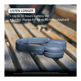 Sony WH-CH520 Wireless Bluetooth On-Ear Headset (Black) with Locator Keychain