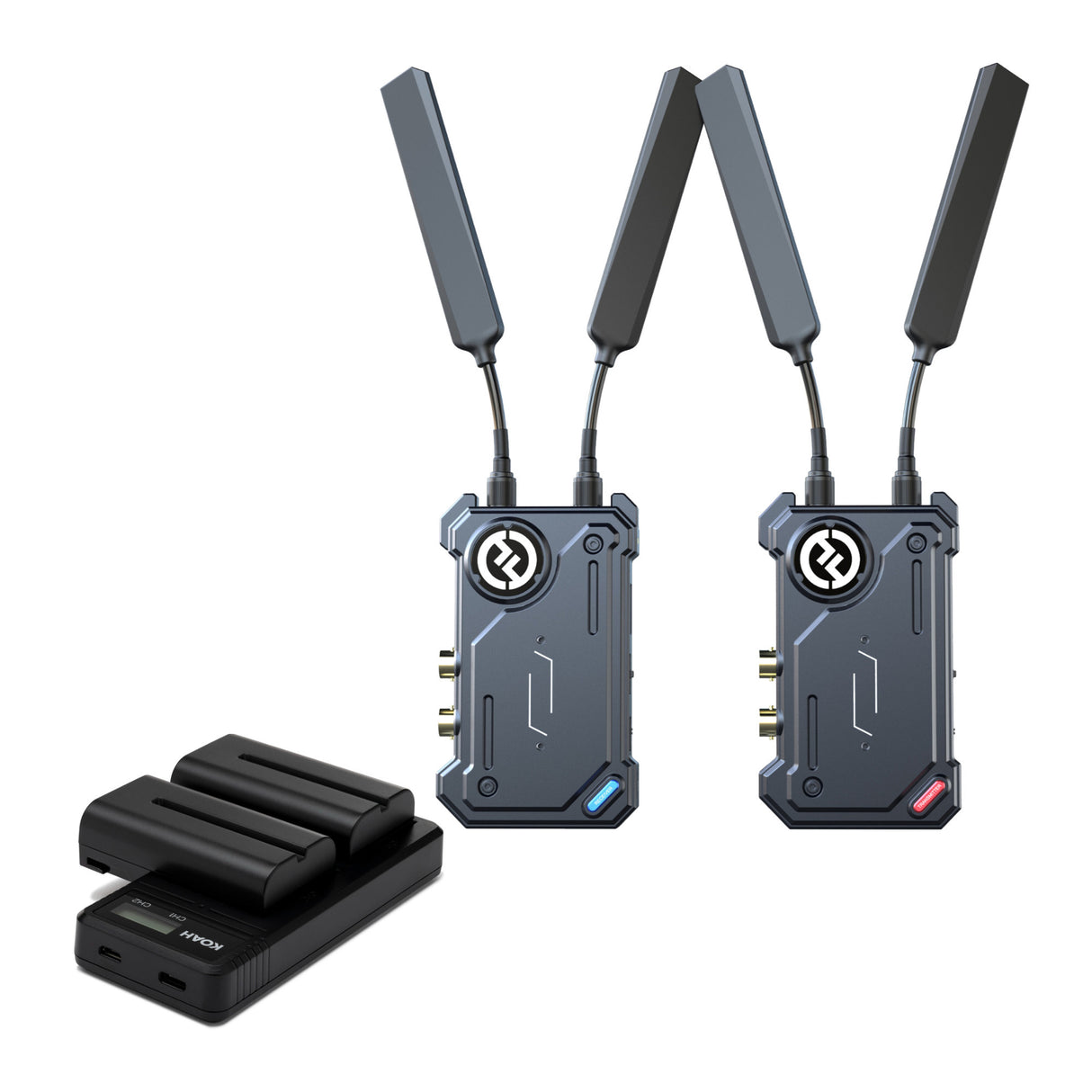 Hollyland Cosmo C1 Wireless SDI/HDMI Transmission System with 2-Pack NP-F570 Battery and LCD Charger