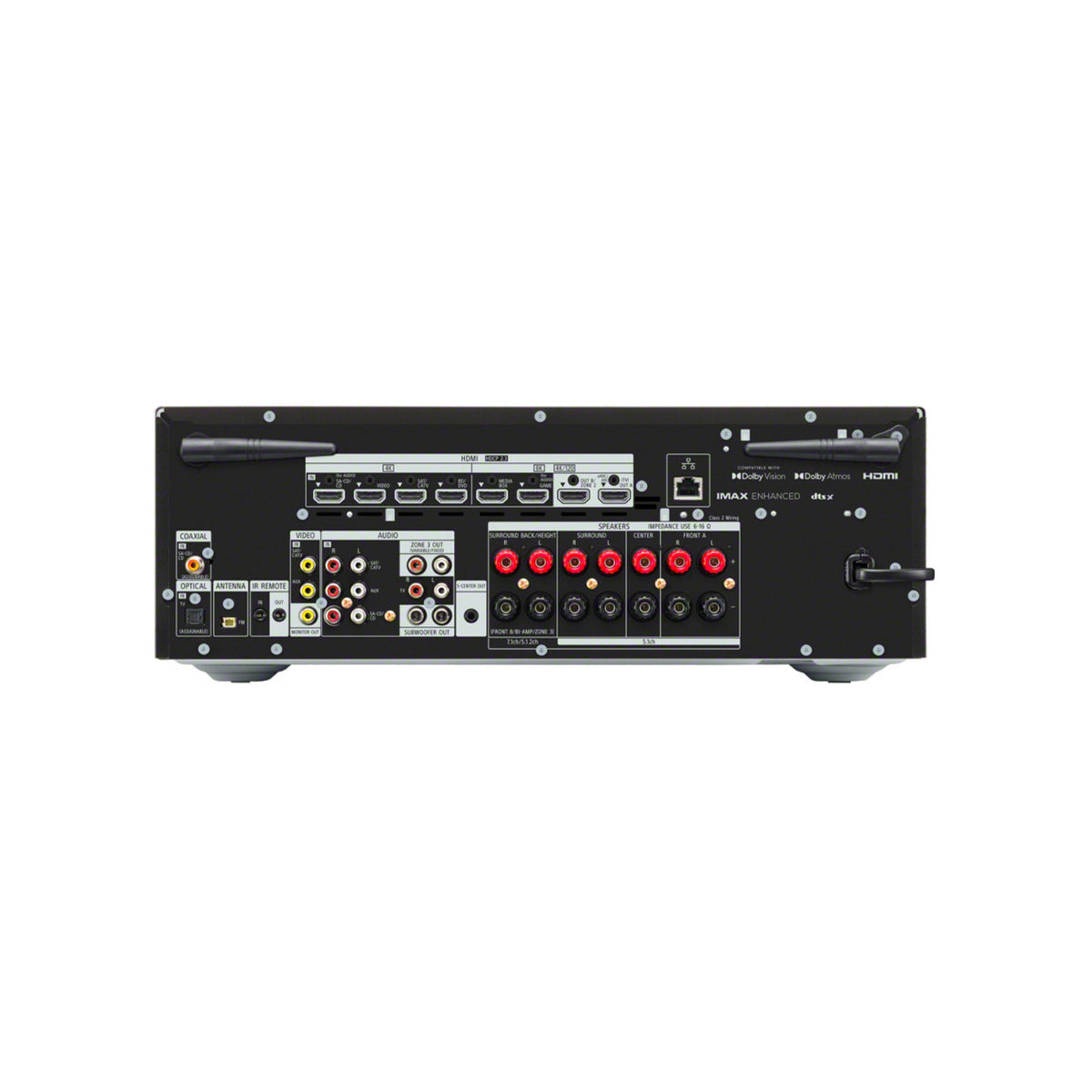 Sony STR-AN1000 7.2 Channel 8K AV Receiver with 300W Wireless Subwoofer, Fastening Cable Ties Bundle