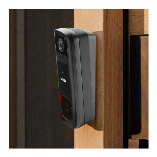 Lorex 2K Battery Video Doorbell with Color Night Vision, Person Detection, and 2-Way Talk (Black)