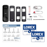 Lorex 2K Battery Video Doorbell with Color Night Vision, Person Detection, and 2-Way Talk (Black)