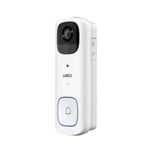 Lorex 2K Battery Video Doorbell with Color Night Vision, Person Detection, and 2-Way Talk (White)