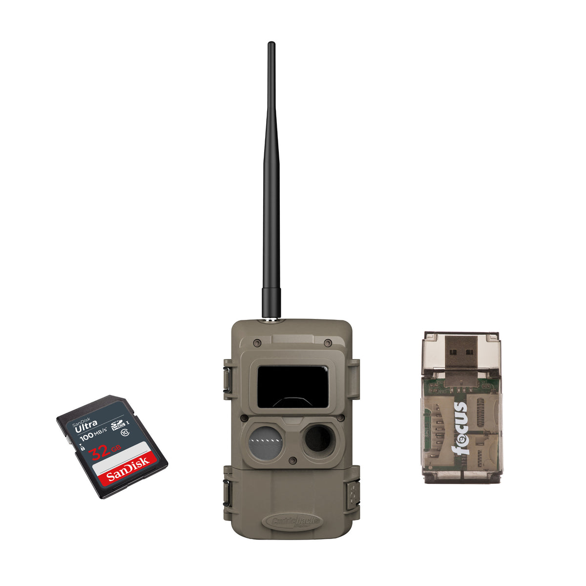 Cuddeback CuddeLink Wireless, 3rd Gen Sensor, LowGlow IR LED Camera Bundle with Accessories