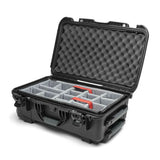 Nanuk 935 Waterproof Hard Case with Wheels and Padded Divider (Black) with Airtag Holder