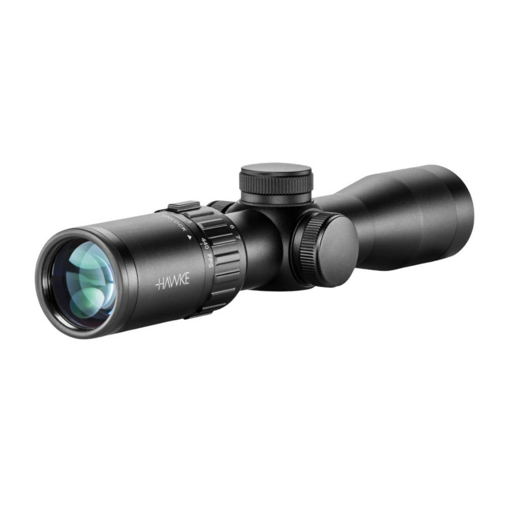 Hawke XB30 SR 2-7x32mm, Capped Turrets, 1/2 MOA Low-Profile Crossbow Scope