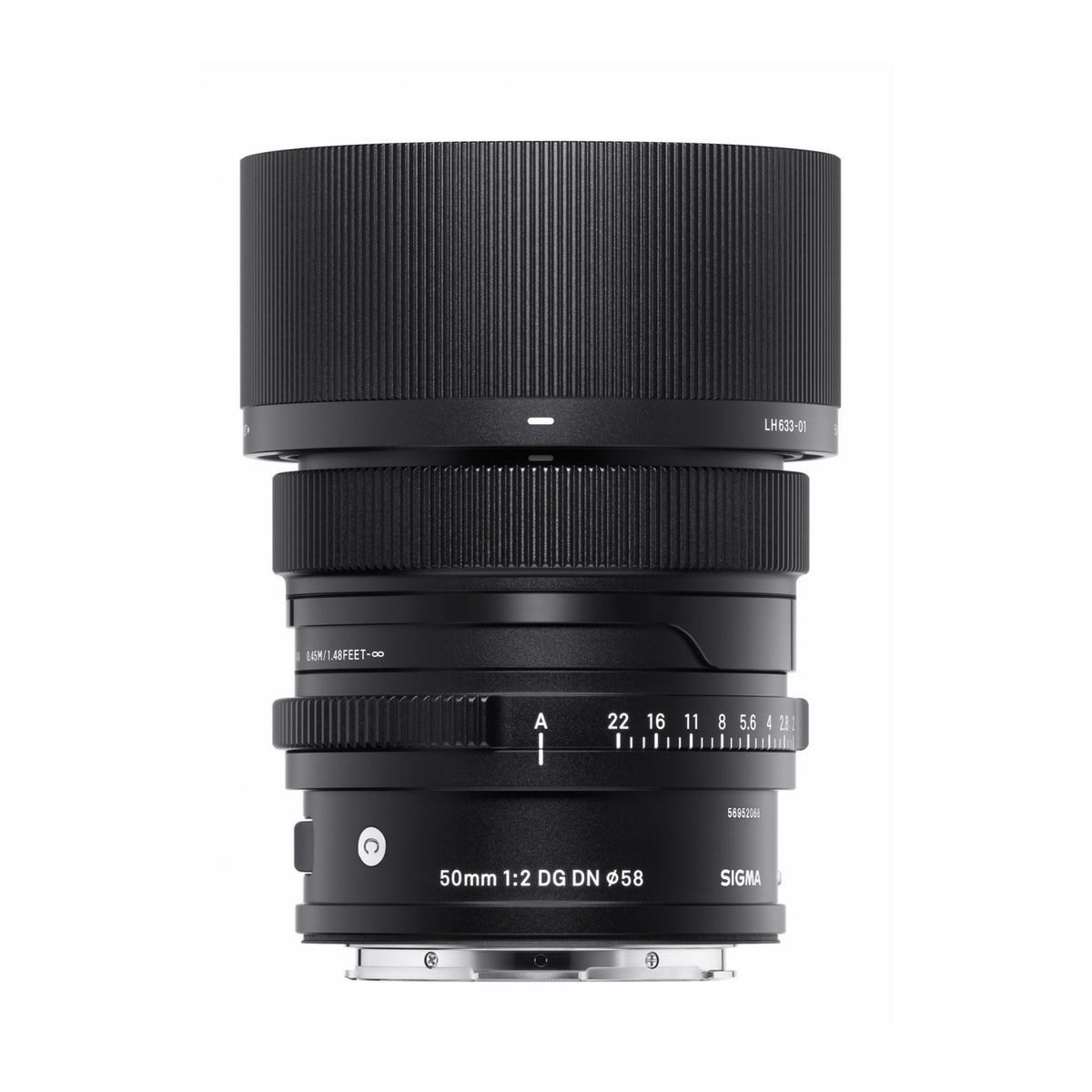 Sigma 50mm F2 DG DN Contemporary Series Standard Lens for L Mount with Lens Cap and Lens Hood