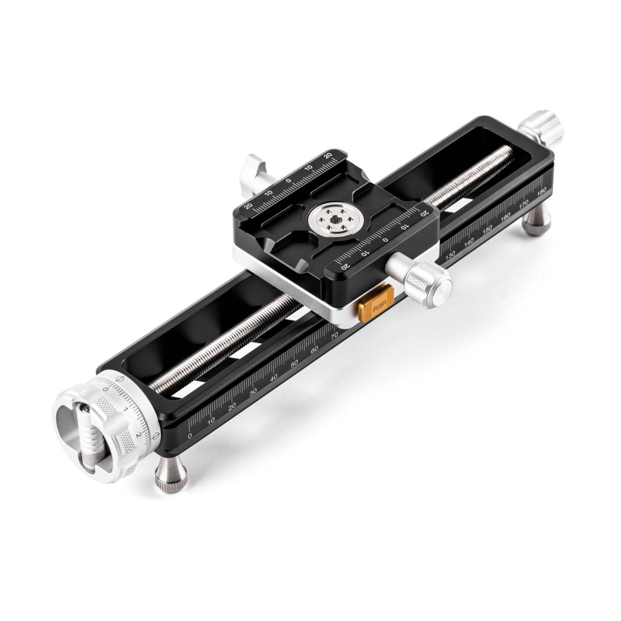 NiSi Quick Adjustment Macro Focusing Rail NM-200S with 360-Degree Rotating Clamp and 4 Foot Nails