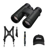 Nikon Prostaff P7 10x42 Binoculars with Hat and Accessory Bundle