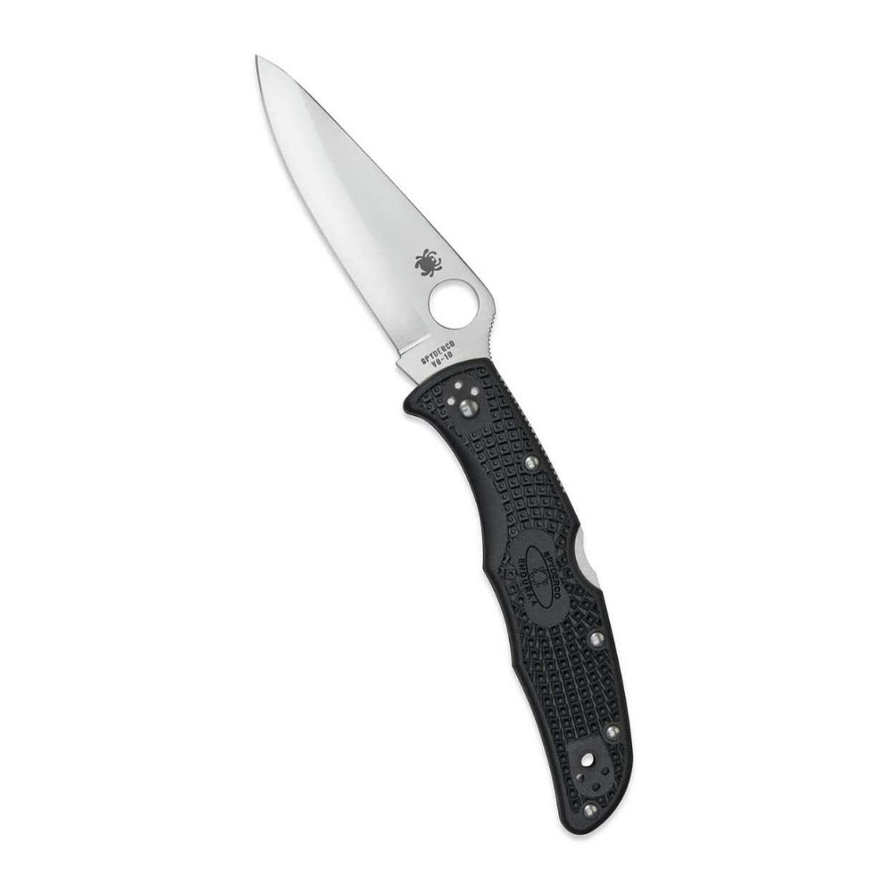 Spyderco Endura 4 3.80-Inch Durable Steel Blade Foldable PlainEdge Knife (Black) (Open Box)