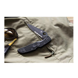 Spyderco Endura 4 3.80-Inch Steel Durable Blade Signature Serrated Knife (Black)
