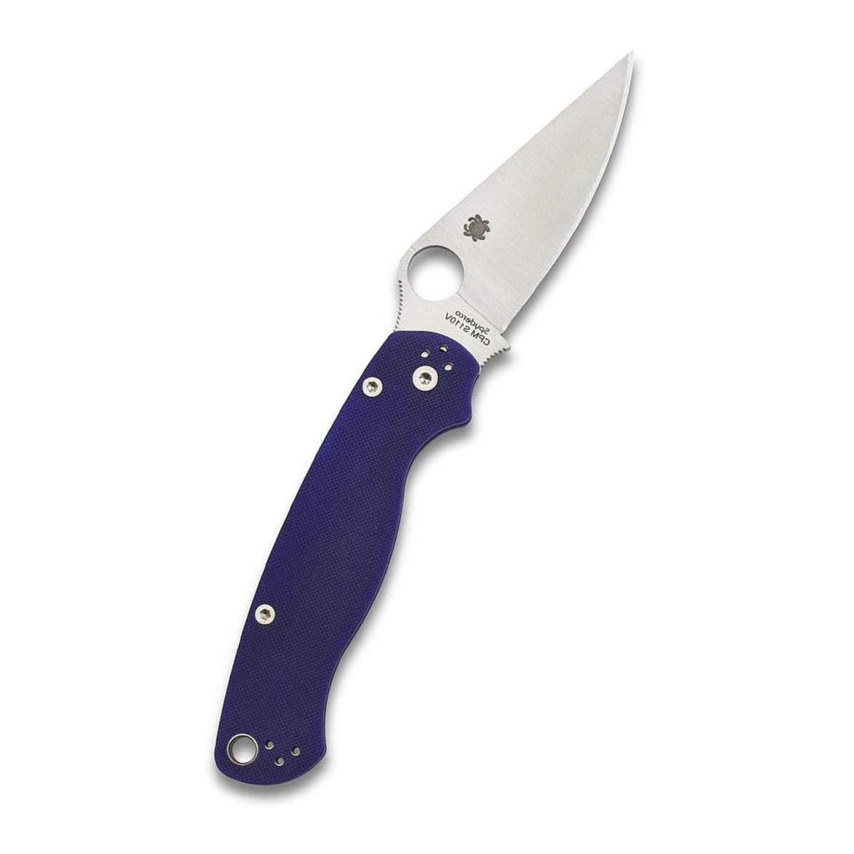 Spyderco Para Military 2 Signature Full Flat Folding Knife (Midnight Blue) (Open Box)