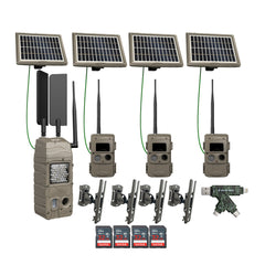 Cuddeback CuddeLink Cell Trail Camera AT&T Medium Bundle w/Solar Power Banks, Mounts Bundle